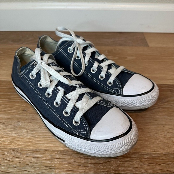 Converse Unisex All Star Chuck Taylor Navy Blue Sneakers - Picture 3 of 11